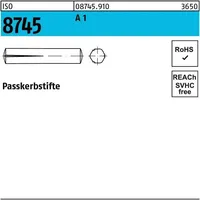 Industrial Quality Supplies ISO 8745 Passkerbstifte 1.4305 8 x