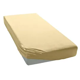 ELEGANTE Spannbettlaken Softes Mako-Jersey 120 x 200 - 130 x 220 cm vanille