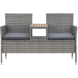furnicato Gartenbank 143 x 64 x 88 cm Grau