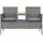 furnicato Gartenbank 143 x 64 x 88 cm Grau