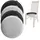COM-FOUR Gepolstertes Sitzkissen Ø 35 cm Grau