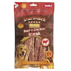 Hunde - Leckerli NOBBY StarSnack Barbecue Beef & Chicken Steak 113g