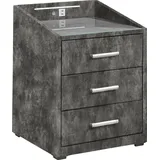 ed exciting design Nachtschrank Moon 47 x 46 x 61 cm Grau