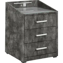 ed exciting design Nachtschrank Moon 47 x 46 x 61 cm Grau