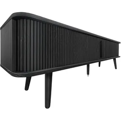 TV-Board WOODMAN "Rove", schwarz, B:178cm H:50cm T:40cm, FSC-zertifizierter Holzwerkstoff, Sideboards, besonderes Design, in zwei Breiten, mit Eichenholzfurnier