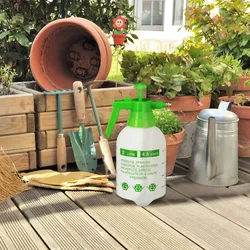 Relaxdays Drucksprüher 2 Liter, einstellbare Messingdüse, für Wasser & Unkrautvernichter, Sprühflasche Garten, weiß/grün