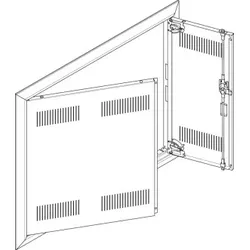 ABN GBRU34TL Blendrahmen + Tür mit Lüftungsschlitz 3x4 für UP-Feldverteiler 3x4-reihig