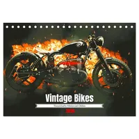 Calvendo Vintage Bikes. Traumhafte Motorrad-Oldies (Tischkalender 2026 DIN A5