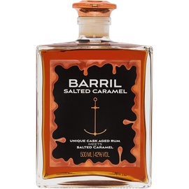 Barril Rum | Barril Salted Caramel Cask Aged Rum | 500 ml | Süß-salzige Aromen von Sahnekaramell und Premium-Meersalz | In Bourbon-Eichenfässern gereift | 42% Vol.