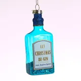 MARELIDA Weihnachtsbaumschmuck GIN Flasche Glas mundgeblasen H: 12cm