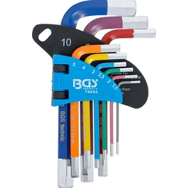 BGS Winkelschlüssel-Satz Multicolour kurz Innensechskant 1,5 - 10 mm 9-tlg.