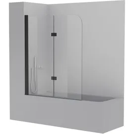Bernstein Duschabtrennung Bernstein Nano Echtglas 6mm NT209 120x140 cm, Profil Schwarz matt