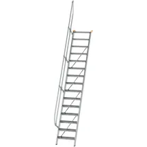 Günzburger MUNK Treppe 60° Stufenbreite 600 mm 15 Stufen Aluminium geriffelt