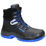 ELTEN ALESSIO Mid ESD S3, Herren, Leder, Stahlkappe, leicht, robust, Schwarz/Blau, Größe: 50