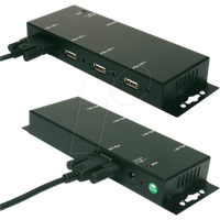 Exsys EX-1166HMV - USB2.0 4-Port Hub, verschraubbar, Metallgehäuse