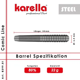 KARELLA Comic Line Steeldart 22g blau