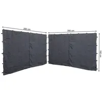 Quick Star 2 Seitenteile mit RV 250x192cm 350x192cm für