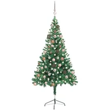vidaXL Künstlicher Weihnachtsbaum mit LEDs & Kugeln 150 cm 380 Zweige