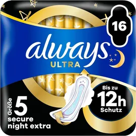 Always Binden Ultra Secure Night Extra mit Flügeln, 16 St.
