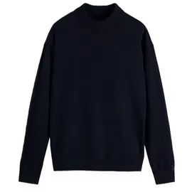 Scotch & Soda Herren Strickpullover mit Woll-Anteil Modell CORE - DROPPED SHOULDER MOCK NECK PULLOVER
