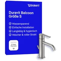 Duravit Balcoon Waschtischarmatur, BA1013001070 S FreshStart und MinusFlow, mit