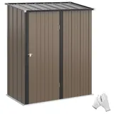 ComfortXL Gerätehaus, Braun, Metall, 94.5x196x161.5 cm, Aufbewahrung & Schutzhüllen, Geräteschuppen