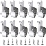 CONNECTION 10 Stücke Kleiderstange Halterung Garderobe Stangen Halterung Schrankrohrlager Halterung Kleiderstangenhalter für Schrankrohr Stange Rundrohr Halter Kleider Schrank Stange