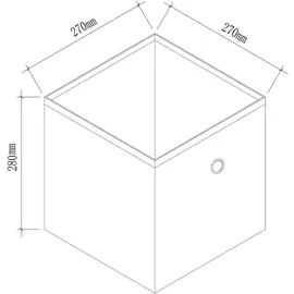 VCM Faltbox Boxas 28 x 27 x 27 cm 4-tlg. Schwarz