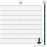 Arvotec Einstabmattenzaun "ESSENTIAL 160 zum Aufschrauben" Zaunelemente Zaunhöhe 160 cm, Zaunlänge 2 - 60 m Gr. H/L: 160 cm x 10 m H/L: 160 cm, grau (anthrazit) Zaunelemente