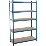 ESTEXO Steckregal Lagerregal 21 Modelle wählbar Schwerlastregal Regal Kellerregal Werkstattregal Werkbank Garagenregal (Blau / 200x100x50cm / 875kg)