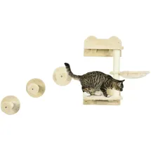 PawHut Kletterwand 40 x 28 x 73 cm Beige/Cremeweiß