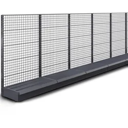 BROOKLYN | Gitter Wandregal | B1600xH165cm | Komplett Set