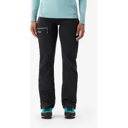 Softshellhose Damen - Bergsteigen Alpinism schwarz, schwarz, 38