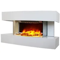 Chemin'Arte Elektrischer Wandkamin Lounge Medium Weiß 82 cm mit LED-Flammeneffekt - 185