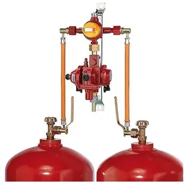GOK 2-Flaschenanlage Großflasche 33kg, 4kg/h 50 mbar auto