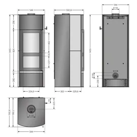 Oranier Hektos Aqua Kalkstein cream/Stahl schwarz