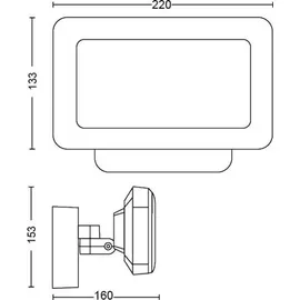Philips Außenwandleuchte Aluminium 15,3 cm inkl. Bewegungsmelder schwarz