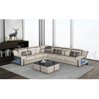 JVmoebel Ecksofa, Sofa Couch Polster Sofas Couchen Landschaft Möbel Sitz Eck L Form beige|braun