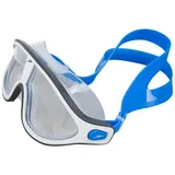 Speedo Biofuse Rift Mask Swimming Goggles | Open Water Swim Mask | Anti-Fog | Anti-Leak, Blue/Clear, One Size