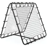 OneTeam Rebounder Doppelseitig 100 x 100 cm für Fußballtraining Verstellbarer Neigungswinkel Stabiler Stahlrahmen Starkes Mesh Fußballtrainer OT-SR1010