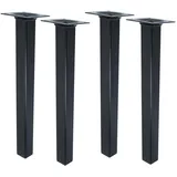 MS Beschläge 300mm Stilvolles 4er Set Möbelbeine eckig Tischbeine Tischfüße Möbelstützen modern Höhe