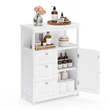 VASAGLE Badezimmerschrank 30 x 60 x 80 cm Weiß