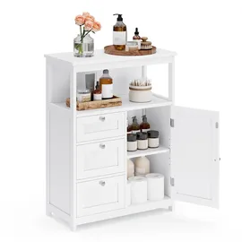 VASAGLE Badezimmerschrank 30 x 60 x 80 cm Weiß