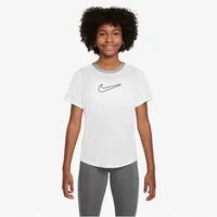 Nike One Dri-FIT kurzarm Trainingsshirt Mädchen 100 white/black XL 156-166 cm