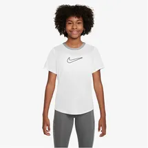 Nike One Dri-FIT kurzarm Trainingsshirt Mädchen 100 white/black XL 156-166 cm