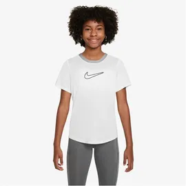 Nike One Dri-FIT kurzarm Trainingsshirt Mädchen 100 white/black XL 156-166 cm