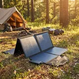 Faltbares Solarpanel, hocheffiziente 18 V & 100 Watt, 8 monokristalline Solarzellen, nur 4,4 kg, für Powerstations im Bereich Outdoor und Camping