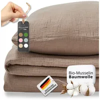 ALAVYA HOME ALAVYA HOME® Musselin Bettwäsche 135x200 2 teilig