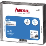 Hama 51289 CD-Leerhülle Slim 5er-Pack transparent / schwarz