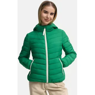 Marikoo Damen, Winterjacke (S-3XL) - Steppjacke, Integrierter Beutel zum Verstauen der Jacke Frauen - B994 S, Sm-Green) - S